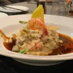 Risoto de Alcachofra e Camarão